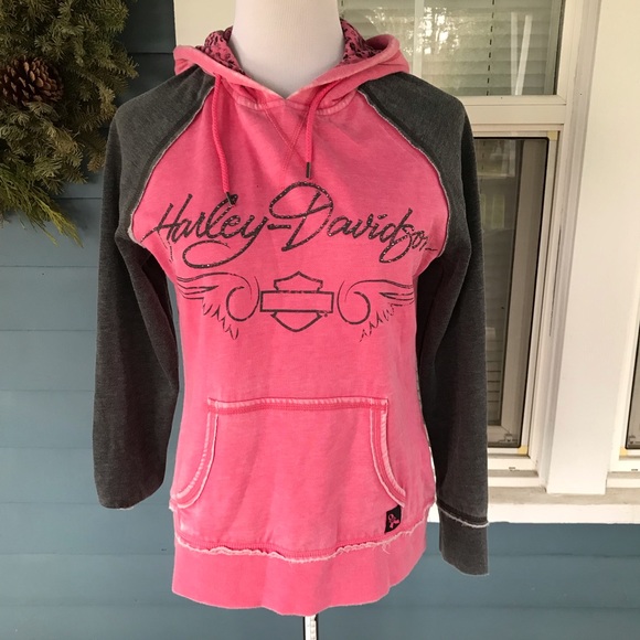 Harley-Davidson Tops - 🆕HARLEY DAVIDSON Pink Label Hooded Sweatshirt